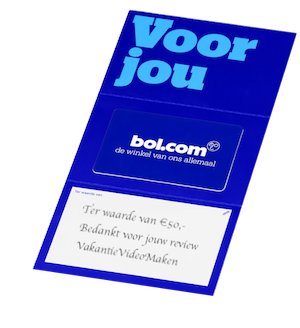 bol com cadeaubon 50,- VakantieVideoMaken